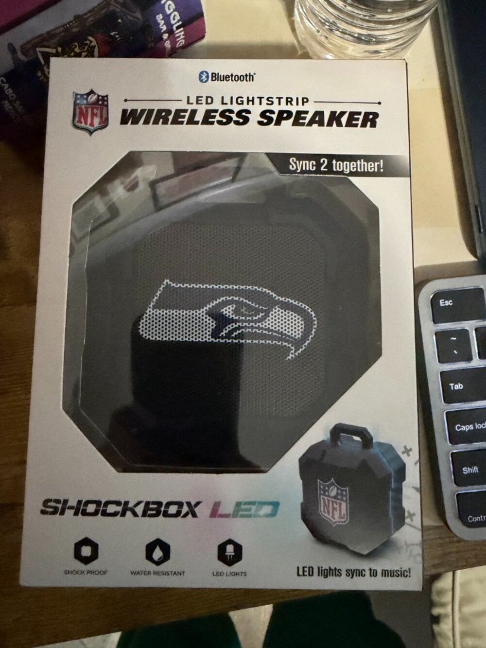 NFL Seattle Seahawks Shockbox LED Bluetooth Speaker - New in Box